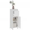 Bathroom Cabinet White 30x30x95 cm Chipboard