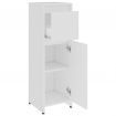 Bathroom Cabinet White 30x30x95 cm Chipboard