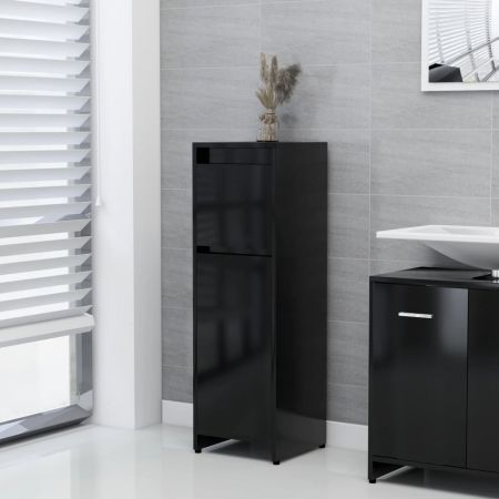 Bathroom Cabinet Black 30x30x95 cm Chipboard | Crazy Sales