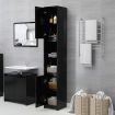 Bathroom Cabinet Black 30x30x183.5 cm Chipboard