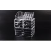 9 Drawer Clear Acrylic Cosmetic Makeup Organizer Jewellery Storage Box