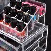 9 Drawer Clear Acrylic Cosmetic Makeup Organizer Jewellery Storage Box