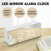 Digital LED Mirror Alarm Clock Temperature LED Light Table Time Bedside Clock AU