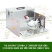 Auto Chicken Feeder Automatic Treadle Rat Proof Poultry Chook Hen Duck Coop Food Dispenser No Spill Galvanized Steel 11kg with Stopper