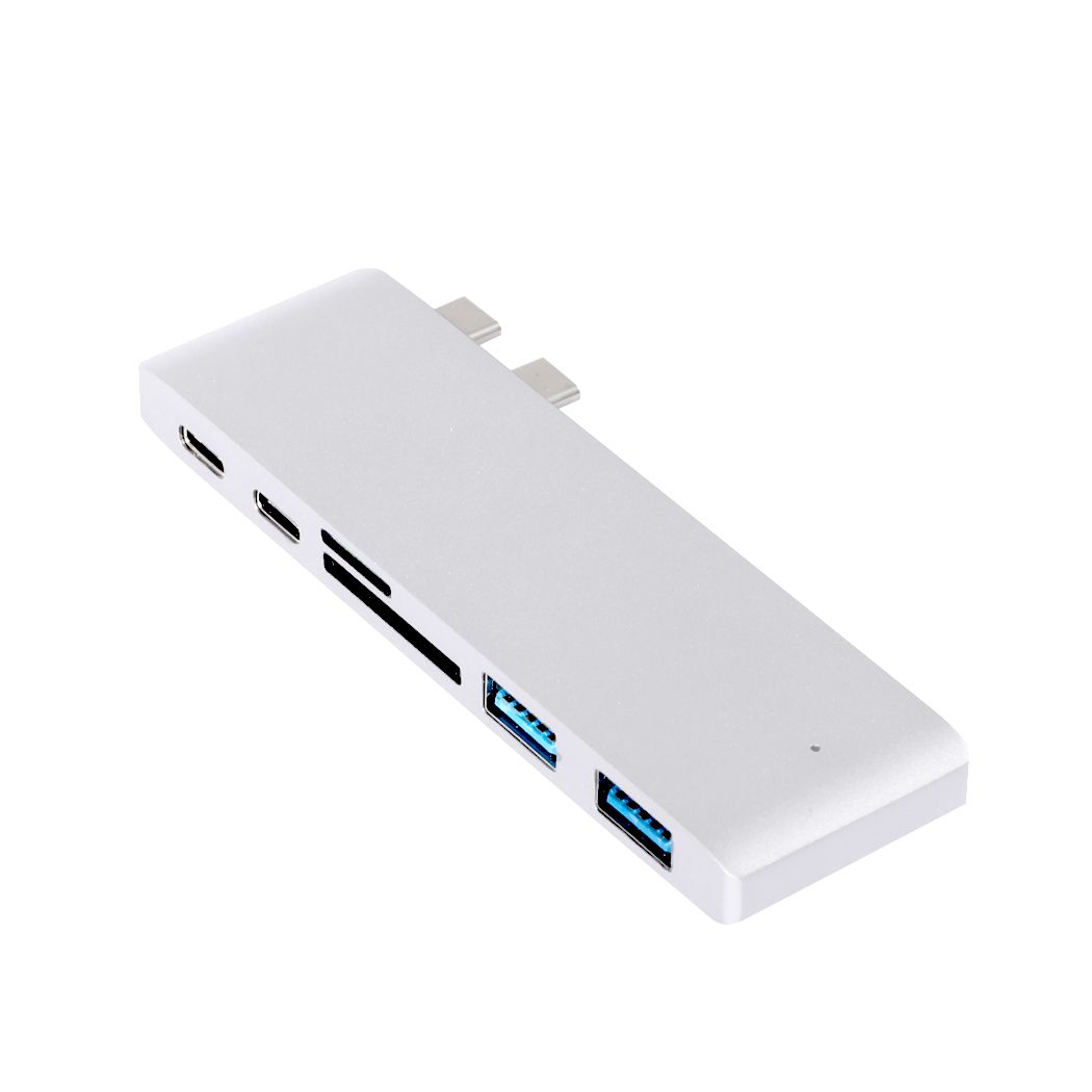 USB 3.0 Type-C HUB 6 Port Powered Adapter High Speed Splitter for Macbook pro