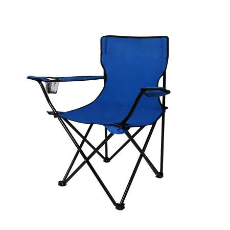 2Pcs Folding Camping Chairs Arm Foldable Portable Outdoor Fishing Picnic Chair Blue