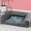 Pet Bed Sofa Dog Bedding Soft Warm L Cover Grey Cover Large