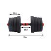 Dumbbells Barbell Weight Set 30KG Adjustable Rubber Home GYM Exercise Fitness