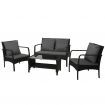 Gardeon Outdoor Sofa Set Lounge Setting Wicker Table and Chairs Garden Patio Furniture