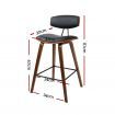 Artiss 4x Bar Stools Leather Padded w/Backrest