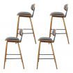 Artiss 4x Bar Stools Leather Padded w/Backrest