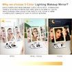 Makeup Mirror Vanity Mirror with Lights 3 Color Lighting Modes 68LED Trifold Mirror 1x/2x/3x Magnification