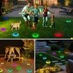 4 Pcs Solar Landscap Path Lights with 7 Colour Changing Outdoor Lawn Pathway LightsWaterproof Decoration Lights