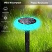 4 Pcs Solar Landscap Path Lights with 7 Colour Changing Outdoor Lawn Pathway LightsWaterproof Decoration Lights