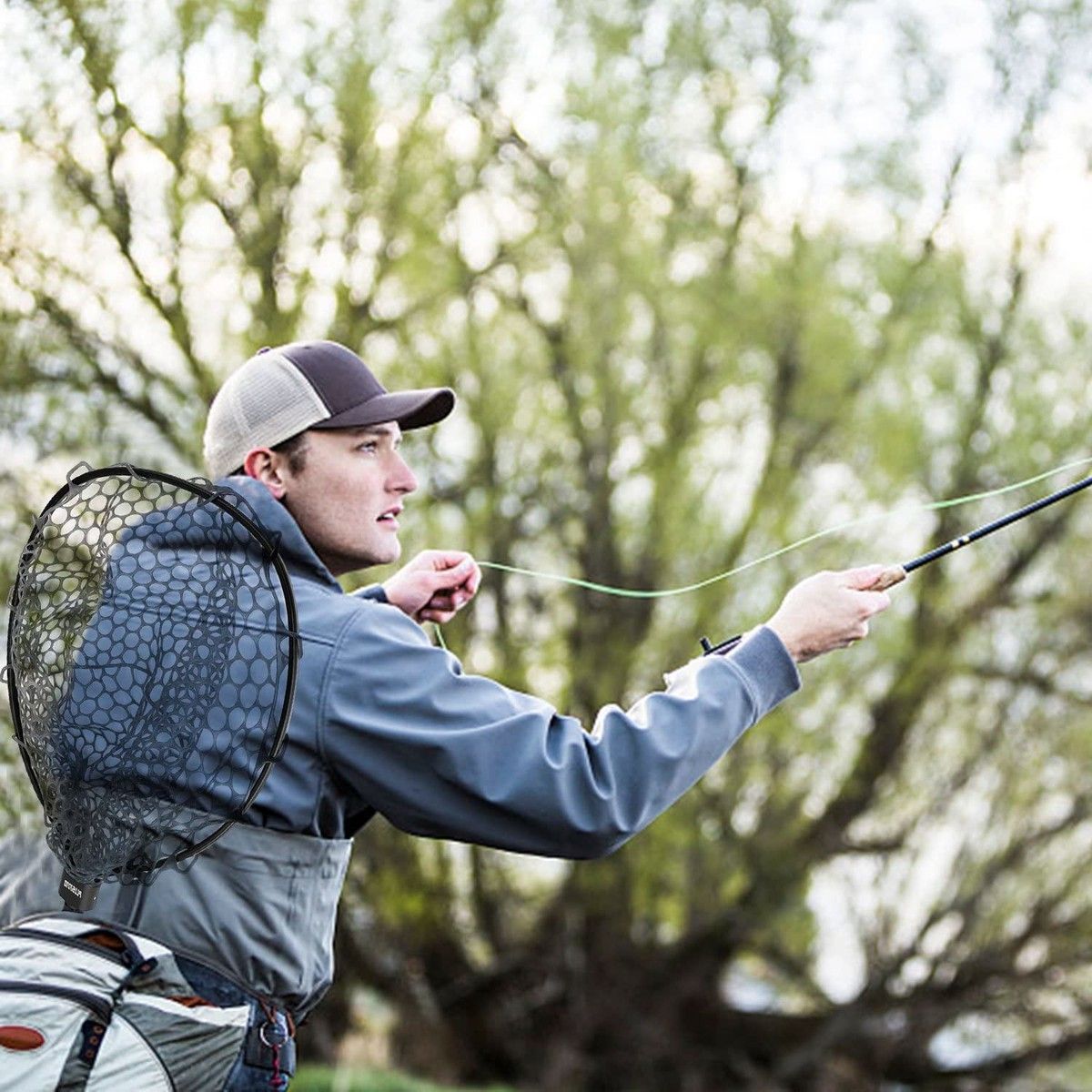 Fly Fishing Net, Bass Trout Landing Net, Folding Fishing Nets Fresh