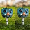 Solar Ultrasonic Animal Repeller,Solar Powered Waterproof Outdoor Animal Repeller,Scare Wild Animals Away