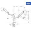 Dual Screen Monitor Stand Bracket Adjustable Computer Monitor Desk Mount for 13 to 35 Inch