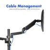 Dual Screen Monitor Stand Bracket Adjustable Computer Monitor Desk Mount for 13 to 35 Inch