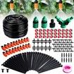 30M 149PCS Plant Watering Mist Cooling Irrigation System Hose Nozzles sprinklers Automatic KITS for Garden, Greenhouse, Patio, Lawn