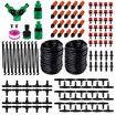 30M 149PCS Plant Watering Mist Cooling Irrigation System Hose Nozzles sprinklers Automatic KITS for Garden, Greenhouse, Patio, Lawn