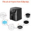 Accessories Set of 6 Fit all 5.8Qt, 6Qt or Larger Air Fryer, BPA Free, Nonstick Coating, Black