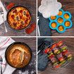 Accessories Set of 6 Fit all 5.8Qt, 6Qt or Larger Air Fryer, BPA Free, Nonstick Coating, Black