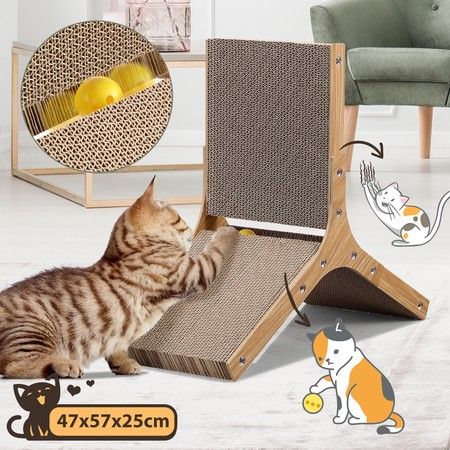 Cat Scratching Board Cat Tree Scratcher Pad Lounge Toy Furniture Corrugated Cardboard