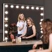 Makeup Mirror Hollywood Vanity Mirror Maxkon 18 LED Lighted Mirror with Adjustable Brightness