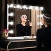 Makeup Mirror Light Up Vanity Mirror Hollywood Style Maxkon 12 LED Large w/ 3 Lighting Modes