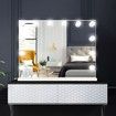 Makeup Mirror Light Up Vanity Mirror Hollywood Style Maxkon 12 LED Large w/ 3 Lighting Modes