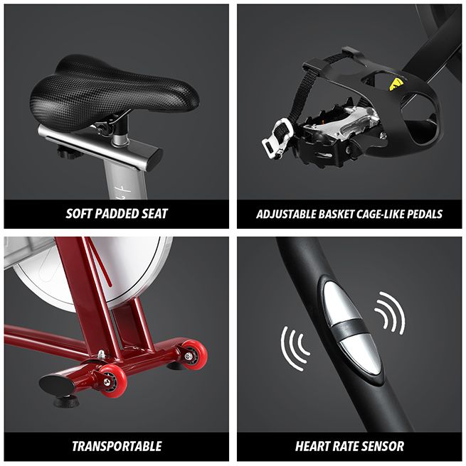 Genki Exercise Bike Spin Bike Stationary Bike Indoor Cycling