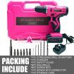 Monika 12V Pink Cordless Drill Screw Bits Sockets for Women Tool for Ladies