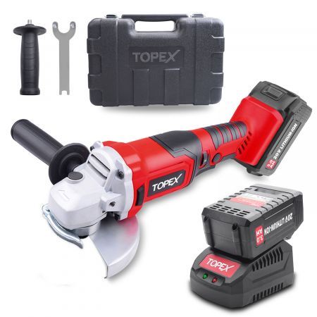 20V 125mm Cordless Angle Grinder 3.0Ah w/ 2 Batteries