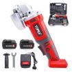 20V 125mm Cordless Angle Grinder 3.0Ah w/ 2 Batteries