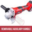 20V 125mm Cordless Angle Grinder 3.0Ah w/ 2 Batteries