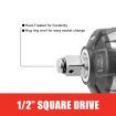 2 in 1 20V Cordless Impact Wrench Driver 1/2" w/ Sockets Battery & Charger (one battery)