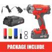 2 in 1 20V Cordless Impact Wrench Driver 1/2" w/ Sockets Battery & Charger(Two Batteries)