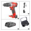 20V Max Cordless Hammer Drill w/ Li-Ion Battery & Screwdriver Bit Set