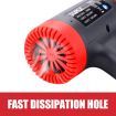 TOPEX Heat Gun Hot Air Heating Tool Kit Dual Speed w/ 5 Accessories Storage Case