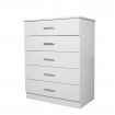 Redfern White 5 Drawer Chest