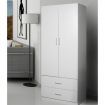 Redfern White 2 Door 2 Drawer Wardrobe