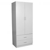 Redfern White 2 Door 2 Drawer Wardrobe