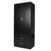 Redfern Black 2 Door 2 Drawer Wardrobe