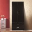 Redfern Black 2 Door 2 Drawer Wardrobe