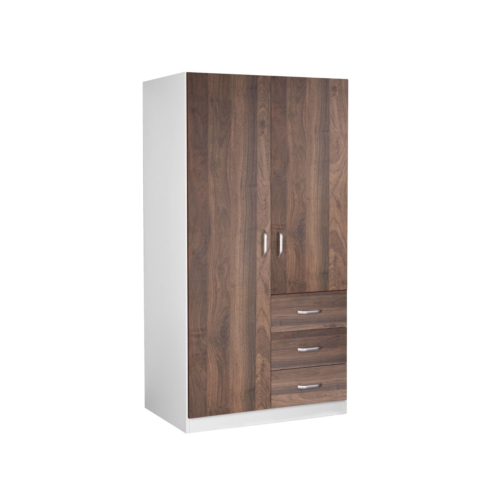 Zetland Walnut 2 Door 3 Drawer Wardrobe