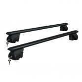 Universal Car Roof Rack Aluminium Cross Bars Adjustable 135cm Black Upgraded Holder Adjustable Car 90kgs load Carrier