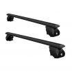 Universal Car Roof Rack Aluminium Cross Bars Adjustable 135cm Black Upgraded Holder Adjustable Car 90kgs load Carrier