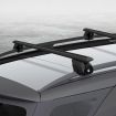 Universal Car Roof Rack Aluminium Cross Bars Adjustable 135cm Black Upgraded Holder Adjustable Car 90kgs load Carrier