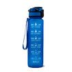 Motivational Drinking Water 1L Bottle with Time Marker & Straw -Col.Blue