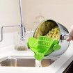 Snap N Strain Strainer, Clip On Silicone Colander, Fits all Pots and Bowls - Lime Green